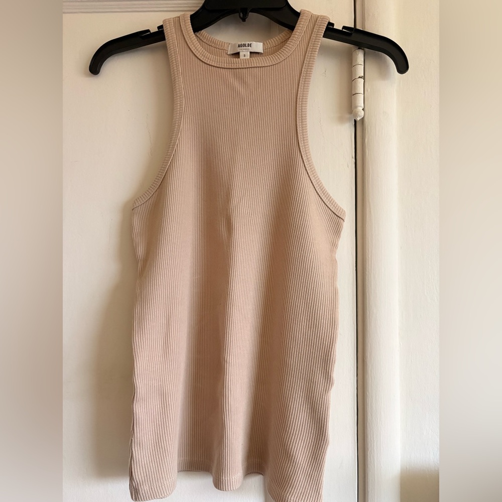 Agolde Ribbed Tank Top - Cream